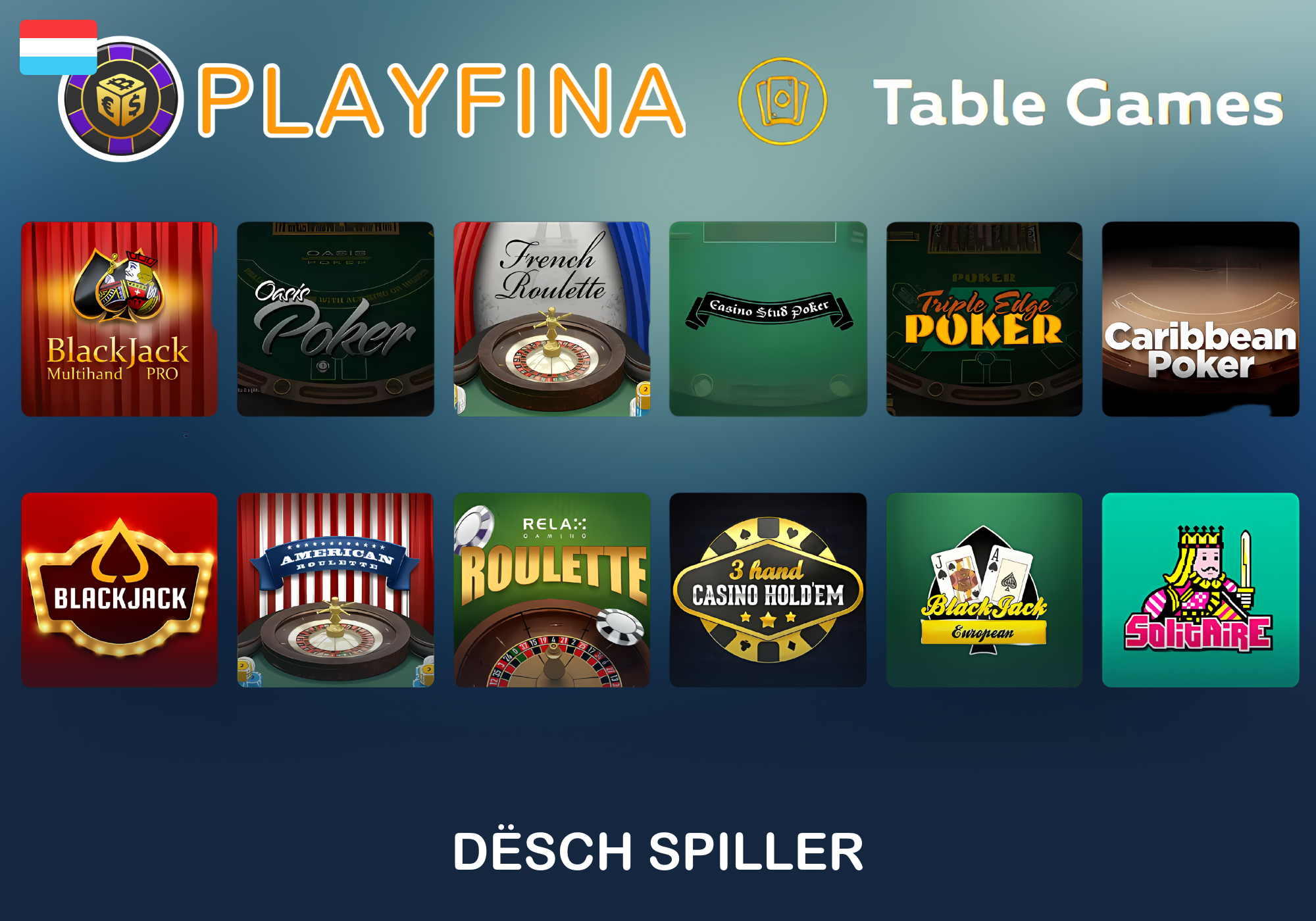 Brietspiller Sektioun op Playfina fir Spiller zu Lëtzebuerg