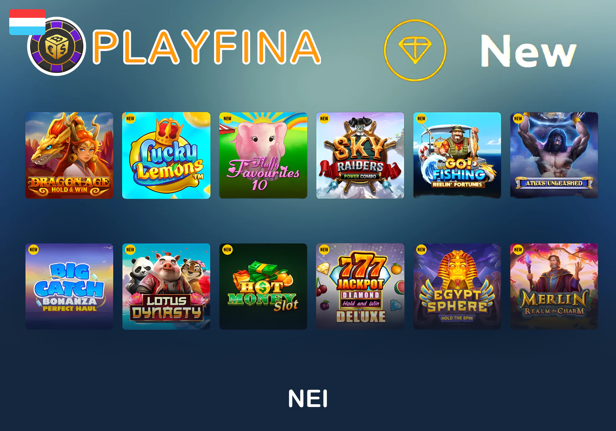 Rubrik mat neie Spiller op Playfina zu Lëtzebuerg